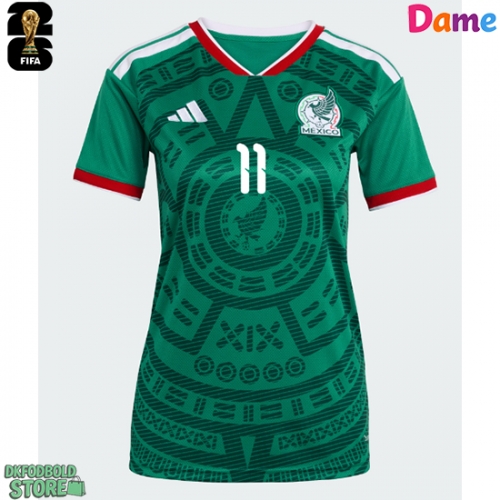 Mexico Santiago Gimenez #11 Replika Hjemmebanetrøje Dame VM 2026 Kortærmet